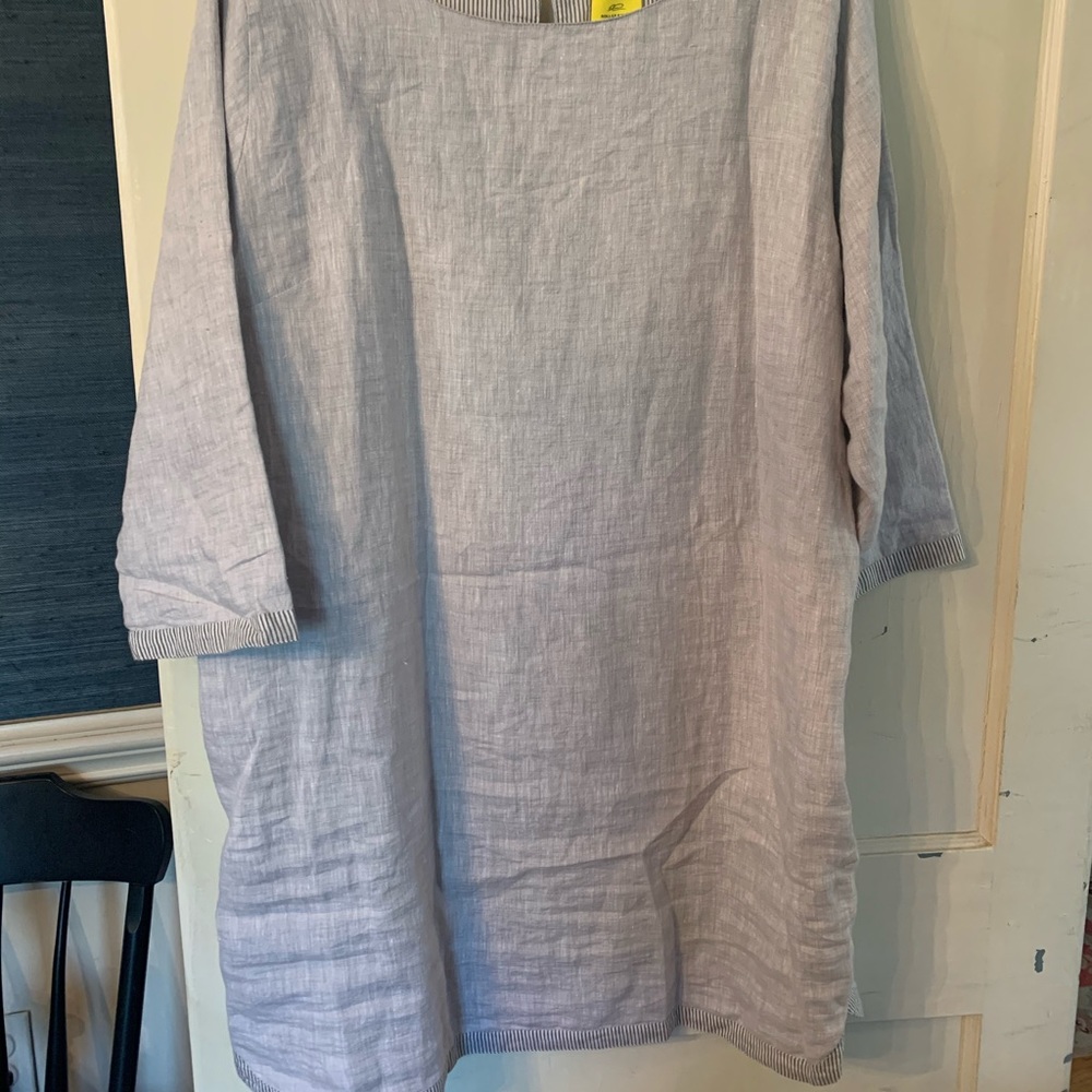 NWT Roller Rabbit Stone linen shift dress XL Sale